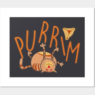 Funny Purim Cat. פורים שמח Posters and Art